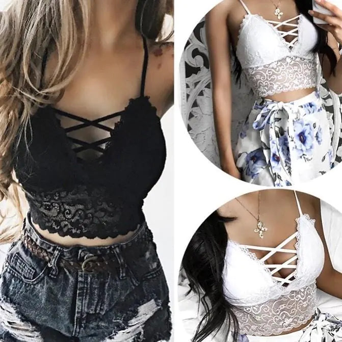 Bralette envolvente de encaje para lencería moldeadora y de sujeción