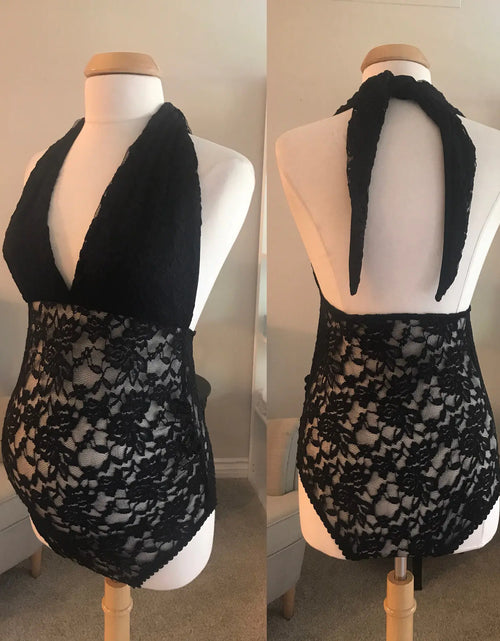 Load image into Gallery viewer, Lace Backless Maternity Lingerie with Neck Strap
