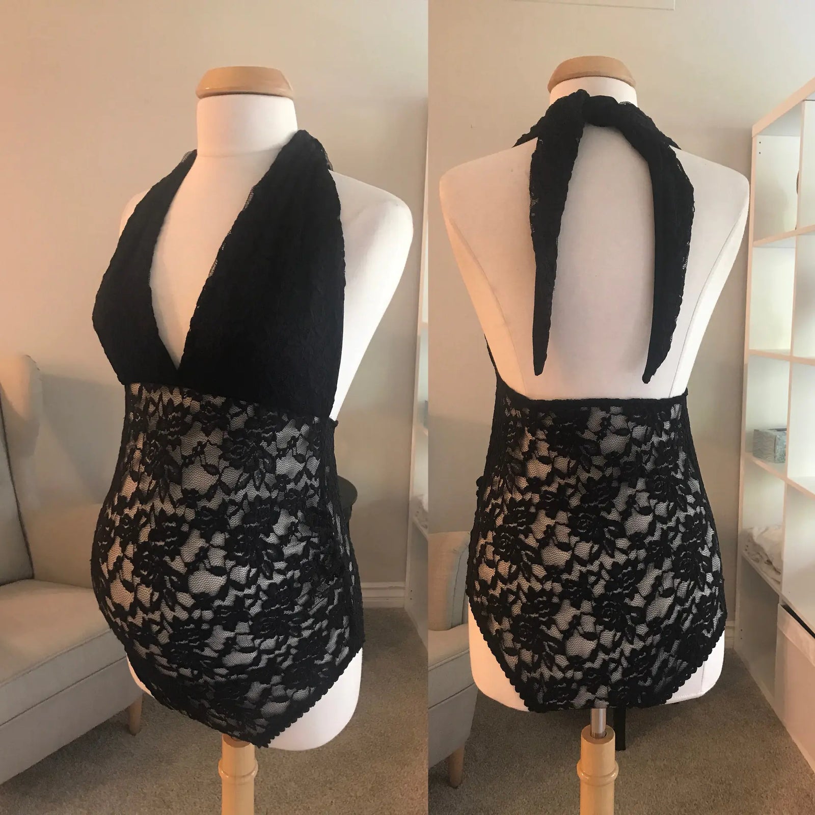 Lace Backless Maternity Lingerie with Neck Strap