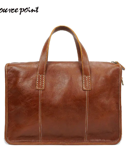 Load image into Gallery viewer, Vintage Leather Messenger Bag for Men
