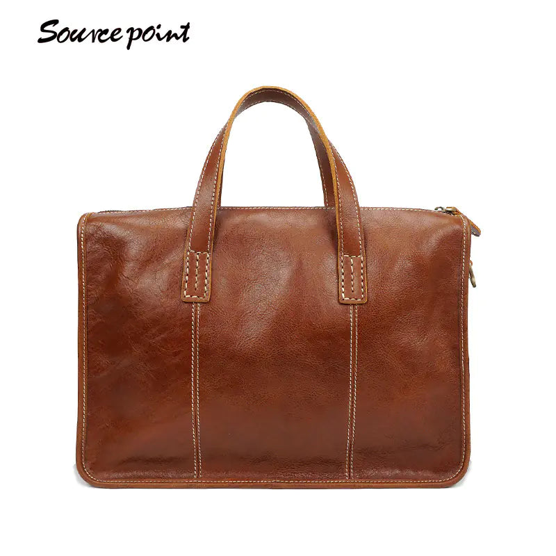 Vintage Leather Messenger Bag for Men