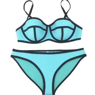 New Style Neoprene Screened Bikini Swimwear