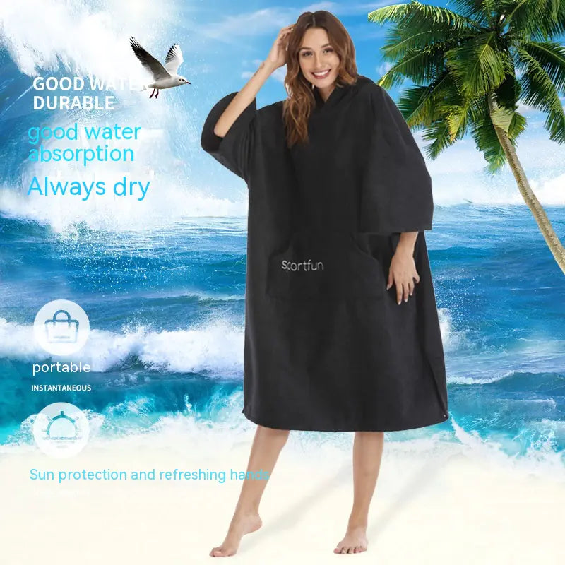 Microfiber Thick Changing Robe for Swimwear