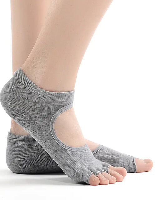Load image into Gallery viewer, Toe Yoga Socks, Non-Slip Floor Socks
