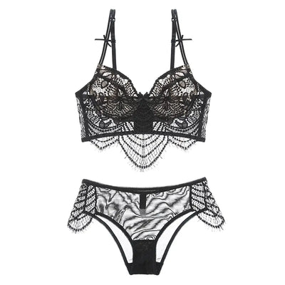 Ensemble de Lingerie Femme Sexy Transparent Bordure Dentelle