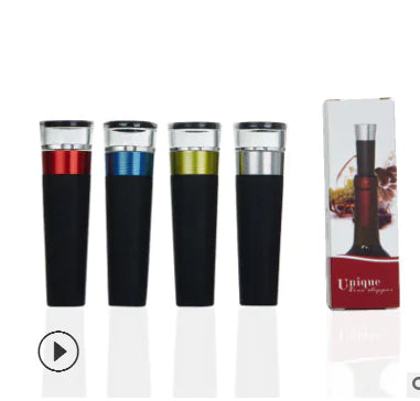 Vacuum Wine Stopper with Aluminum Ring and Silicone