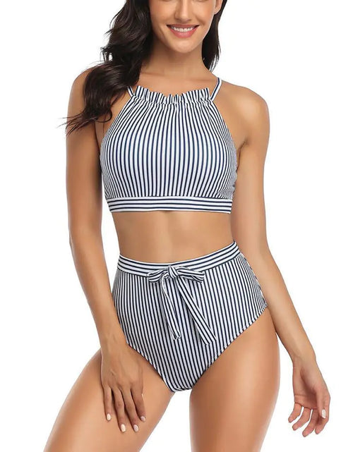 Load image into Gallery viewer, New European and American Striped Bikini Swimwear
