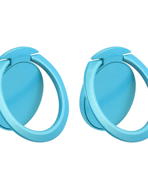 Cargar imagen en el visor de la galería, uxcell Soporte de Anillo para Teléfono Ultra Fino Soporte de Teléfono Móvil Agarre con Rotación de 360° para Soportes Magnéticos de Coche Azul 2 Piezas
