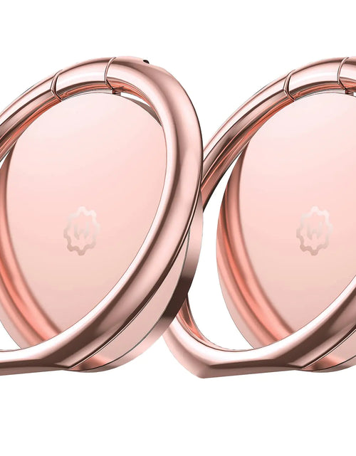 Cargar imagen en el visor de la galería, WixGear (2 Pack) Phone Ring Holder Universal Magnetic Cell Phone Finger Holder with Kickstand Phone Holder for Hand Phone Ring Grip Works with Magnetic Car Mounts Compatible All Phones (Rose Gold)
