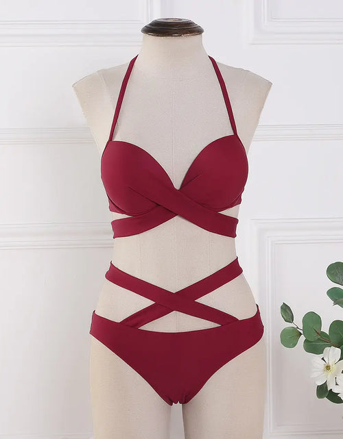 Load image into Gallery viewer, 2023 Women&#39;s Color Block Bikini Swimwear (Wholesale)
