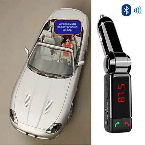 Nuevo transmisor FM de música para coche con Bluetooth y cargador para coche