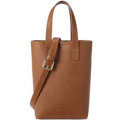 BOSTANTEN Small Crossbody Purse for Women Mini Tote Bag Top Handle Shoulder Bag Compact Handbags with Adjustable Strap Brown