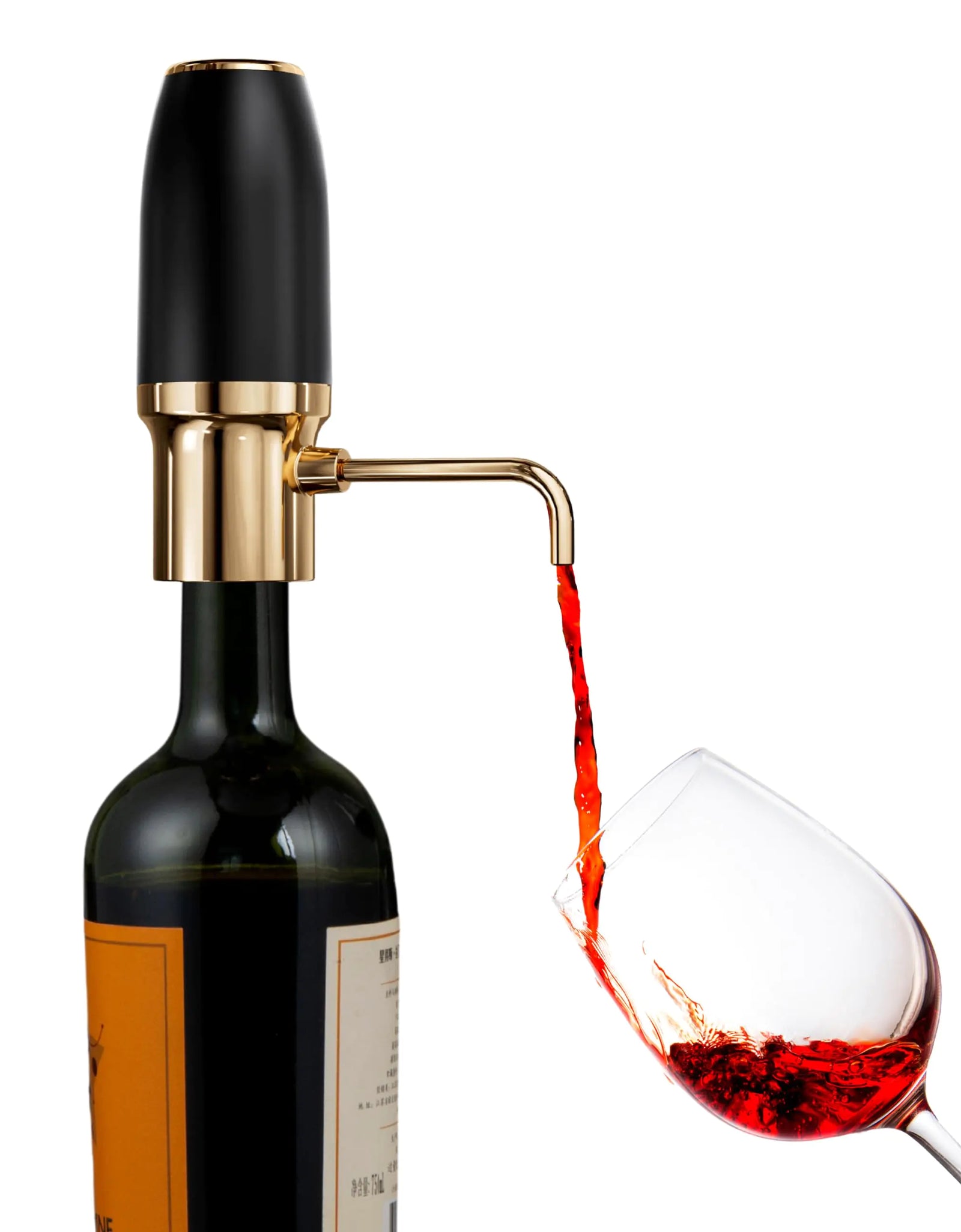 Sip & Shimmer Electric Wine Aerator Modern Aerator Electric Wine Dispenser Black & Gold Wine Pourer Automatic Wine Pump Re-chargeable Wine Gift Christmas Gift for Her Dad Christmas