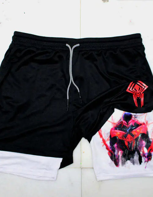 Load image into Gallery viewer, 2023 Summer Men&#39;s Double Layer Anime Print Shorts
