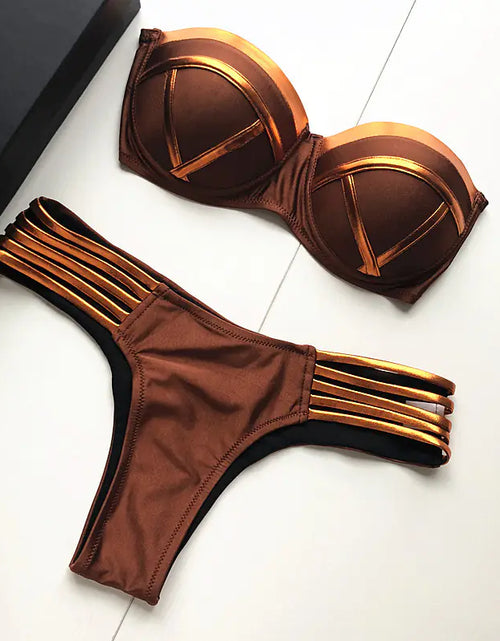Load image into Gallery viewer, Steel Support Bikini Swimwear for Women
