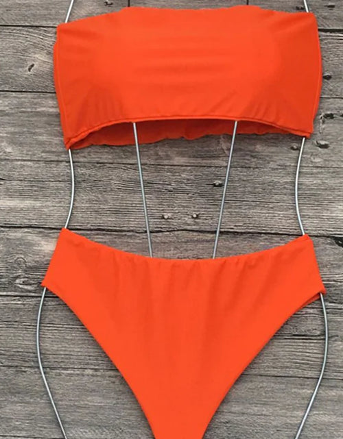 Load image into Gallery viewer, New Sexy Strapless High-Waisted Bikini Swimwear
