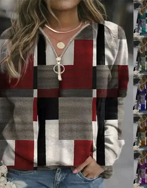 Load image into Gallery viewer, Women's Checkered Sweaters and Fleece Jackets
