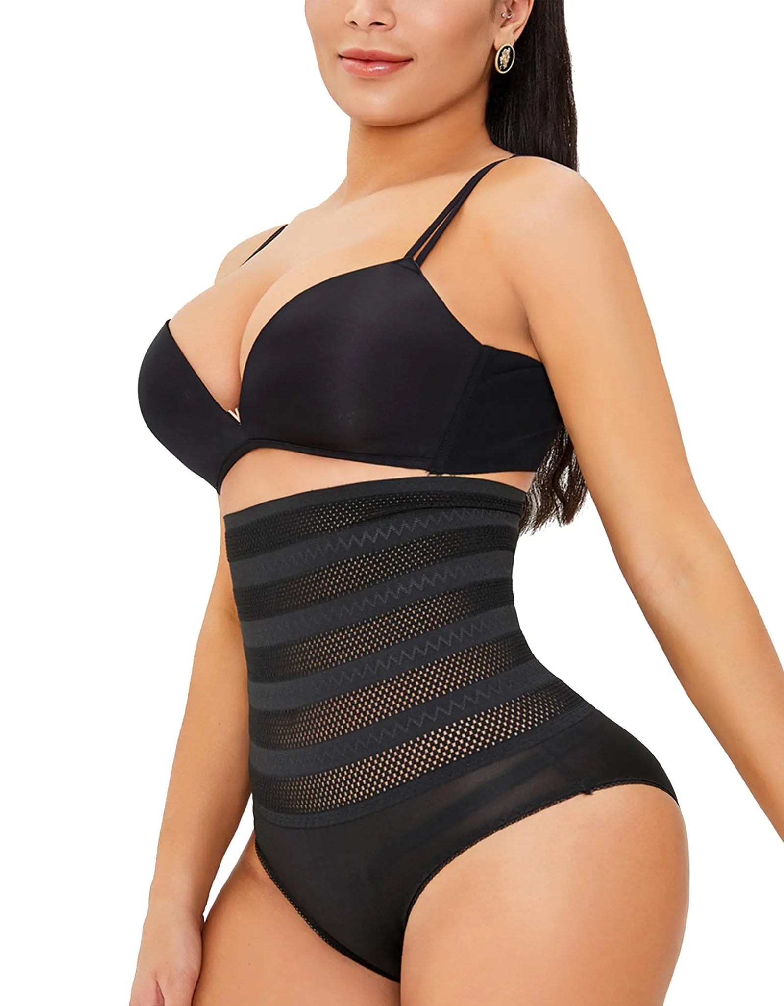 JOEEOS Culotte Gainante Ventre Plat Femme Taille Haute Culotte Sculptante Remonte-Fesses Amincissante Gaine Panty Noir
