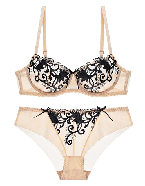 Load image into Gallery viewer, European Fashion Lingerie, Ultra-Thin Embroidered Bra Set
