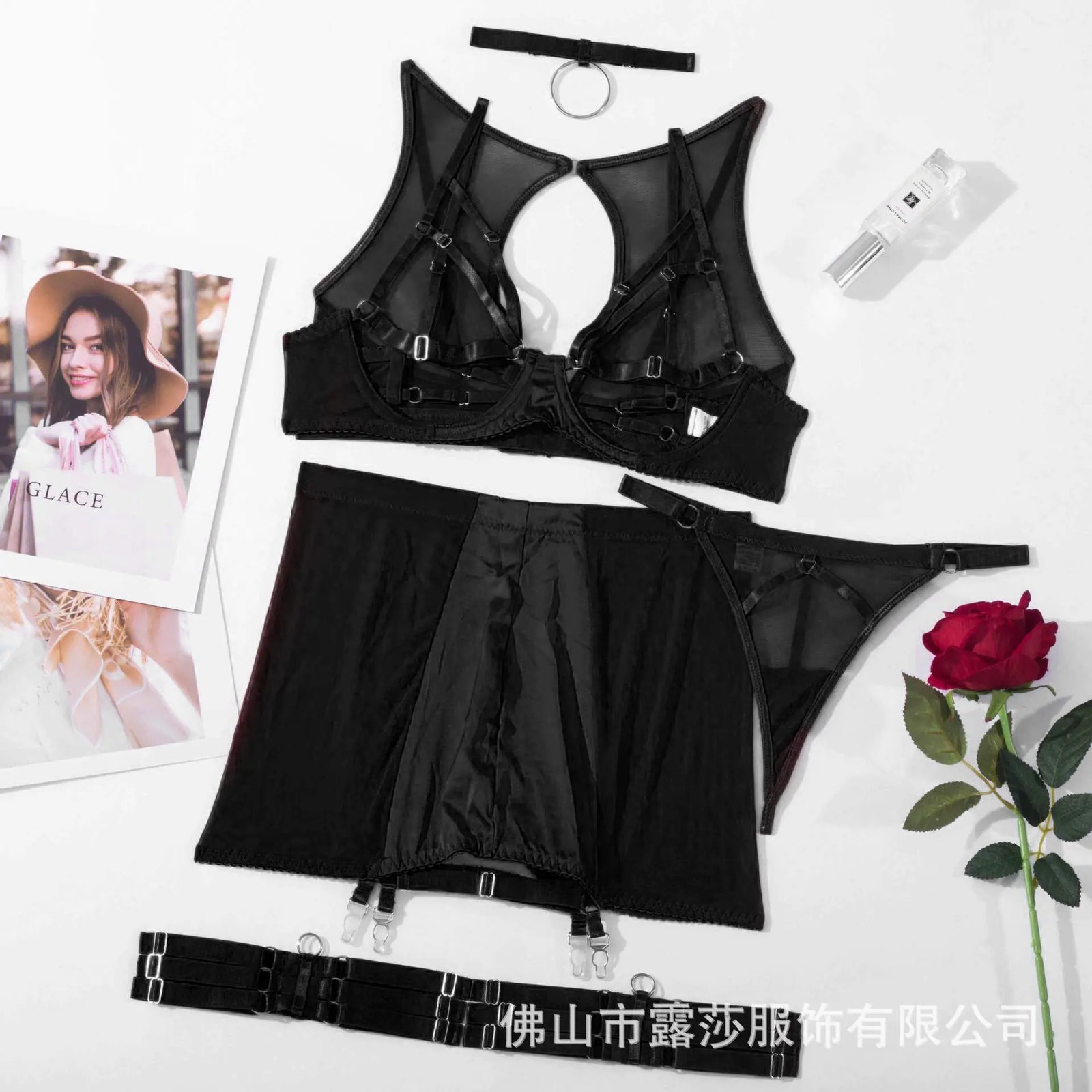 Summer 2022 Women's Fashion Mesh Lingerie with Underwire