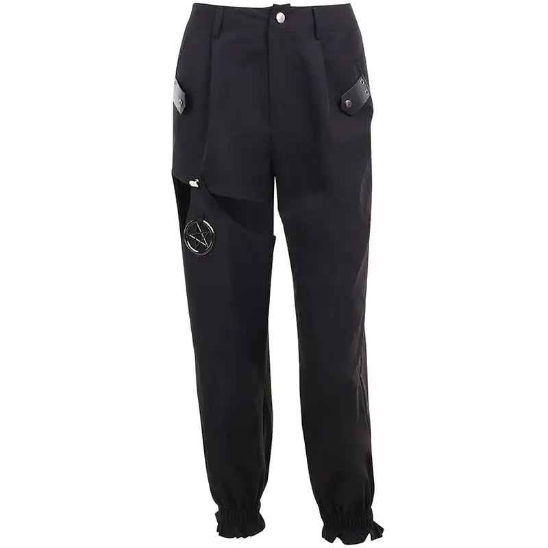 Pantalon cargo de jogging ample style Goth Punk
