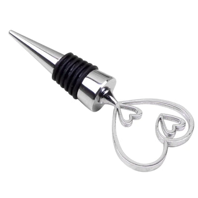 Heart-Shaped Wine Opener and Stopper Set