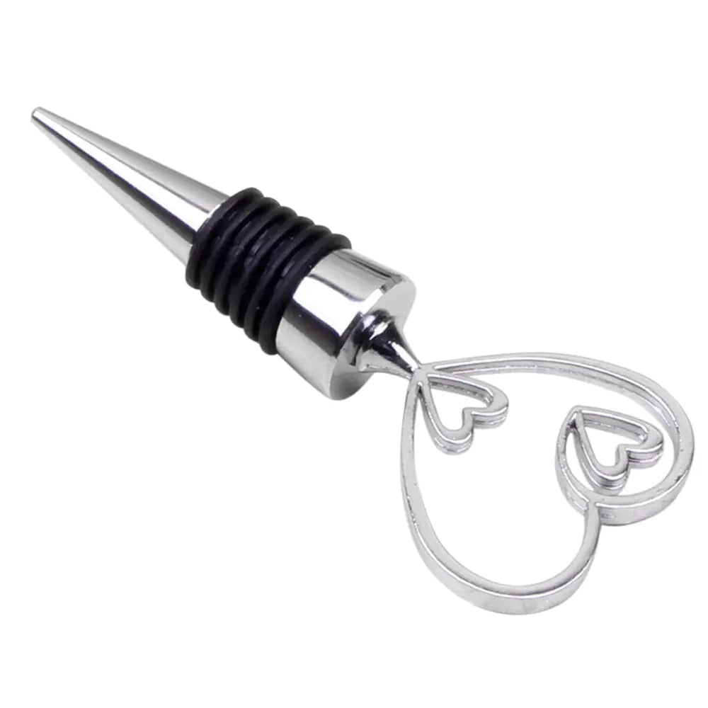 Heart-Shaped Wine Opener and Stopper Set