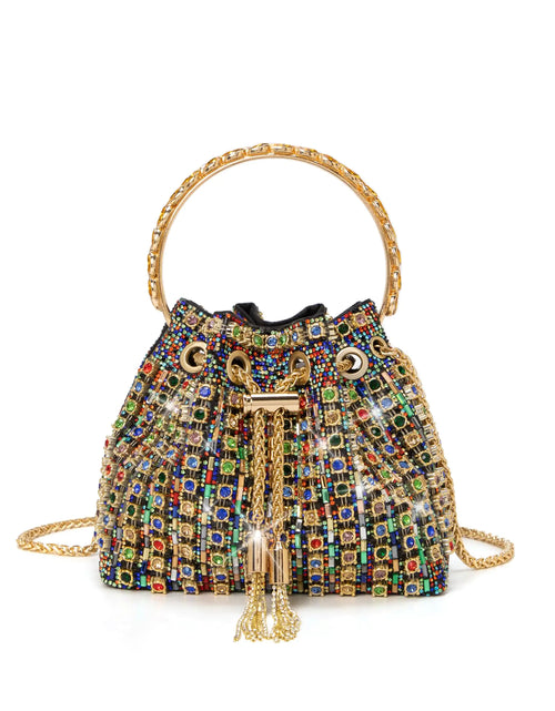 Load image into Gallery viewer, Sweetovo Sparkly Diamond Evening Bag Clutch Purses for Women Rhinestone Purse Glitter Handbag for Party Prom Cocktail Wedding (Colorful)
