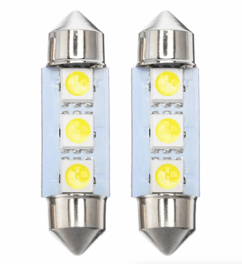 Kit de 14 luces LED interiores para coche T10 de 36 mm para techo, maletero y matrícula