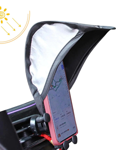 Cargar imagen en el visor de la galería, Parasol para teléfono celular | Parasol para teléfono móvil | Bloqueador solar para teléfono celular Soporte para teléfono móvil con parasol con bloqueo de reflejos para motocicleta
