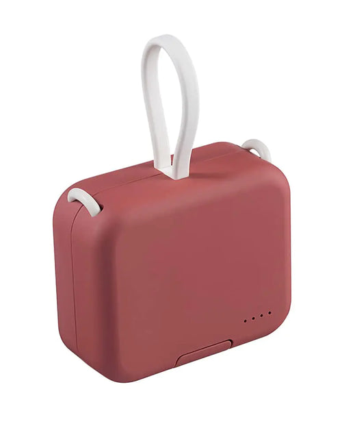 Cargar imagen en el visor de la galería, Cargador portátil pequeño ODGUV 4000mAhBonita batería externa con cable incorporadoMini cargador de teléfono USB C de carga rápidaBatería externa ultracompacta para iPhone Samsung GoogleRojo
