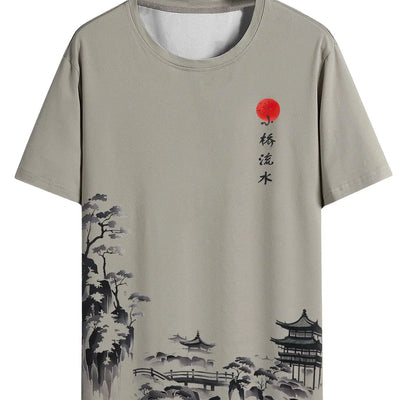 SOLY HUX Mens Graphic Short Sleeve Tee Crew Neck Letter Print T Shirts Summer Tops Khaki Graphic 3X-Large