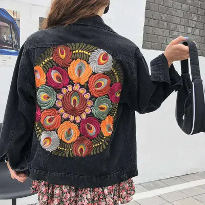Embroidered Vintage Denim Jacket