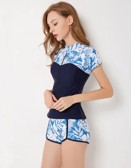 Load image into Gallery viewer, Onyhua Two-Piece Short Sleeve Swimwear Set
