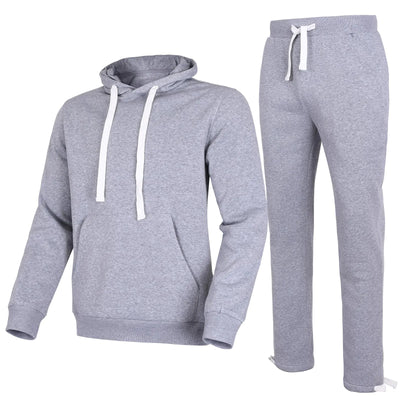 Bellnorth Mens Tracksuit 2 Piece Sets Fleece Casual Jogging Athletic Suits Hoodie Long Sleeve Athletic Sweatsuits(GreyL)