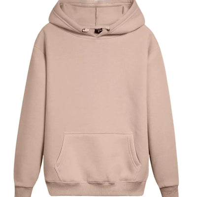 babyhealthy Sudaderas con capucha informales de forro polar para mujer, suéteres de manga larga con bolsillo, albaricoque