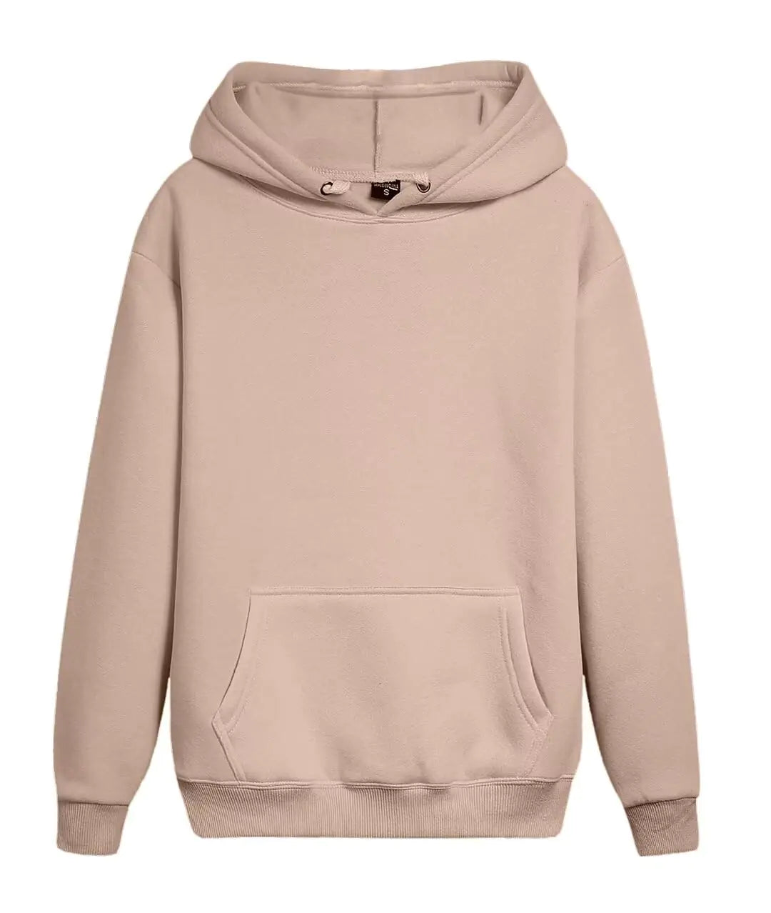 babyhealthy Sudaderas con capucha informales de forro polar para mujer, suéteres de manga larga con bolsillo, albaricoque