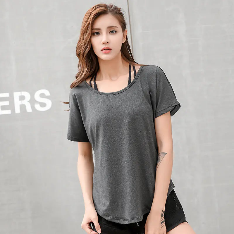 Summer Women's Mesh Patchwork Fitness Running T-shirts