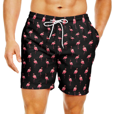 Clilsmap Mens Swim Trunks Quick Dry Mens Swimwear Swimsuit for Mens with Drawstring Suit for Swim Board Surf Paddle (US Alpha Medium Regular Regular Flamingo)