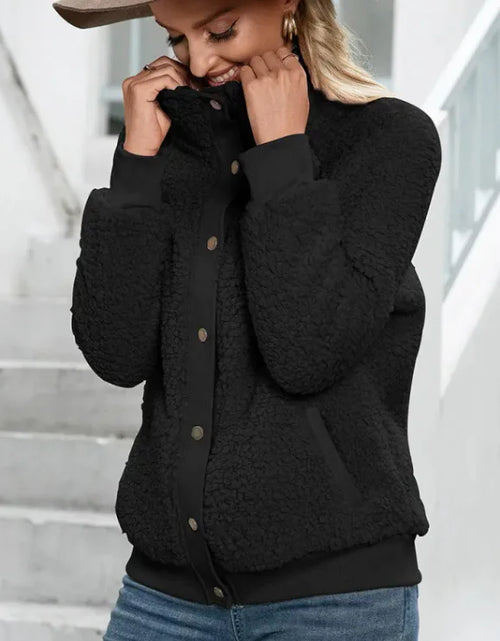 Load image into Gallery viewer, Lamb Plush Cardigan Jacket
