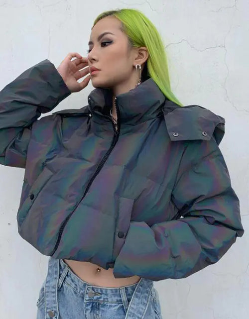 Load image into Gallery viewer, Reflective Jacket, Warm Coat, Women's Cotton Padded Jacket
