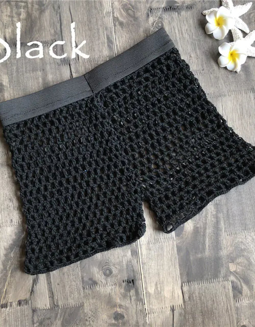 Load image into Gallery viewer, Cotton Fishing Net Shorts for Women, Beach Swimwear
