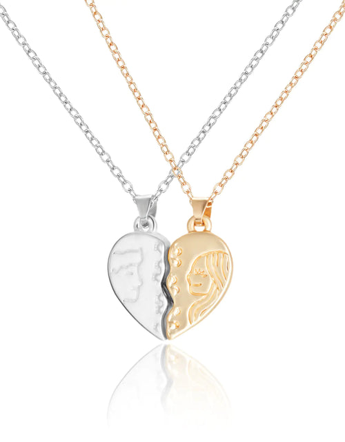 Cargar imagen en el visor de la galería, Juego de collares de pareja de imanes con corazones de moda para hombres y mujeres
