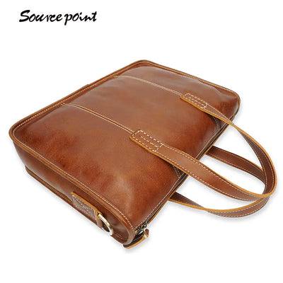 Vintage Leather Messenger Bag for Men