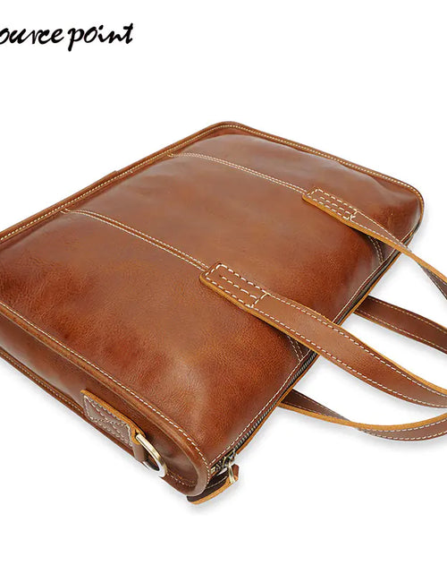 Load image into Gallery viewer, Vintage Leather Messenger Bag for Men

