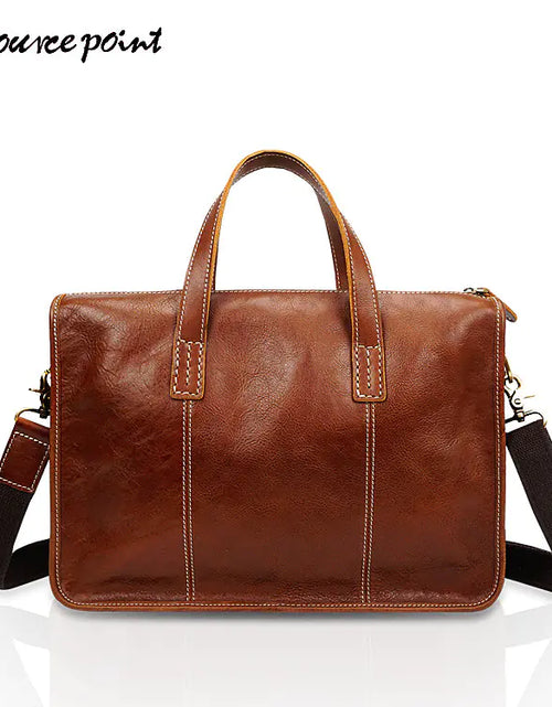 Load image into Gallery viewer, Vintage Leather Messenger Bag for Men

