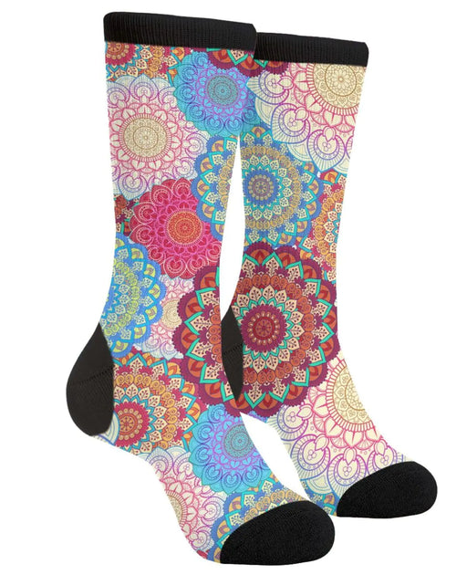 Load image into Gallery viewer, Mens Boho Flower Novelty Socks Fun Casual Socks Funny Socks Crazy Socks
