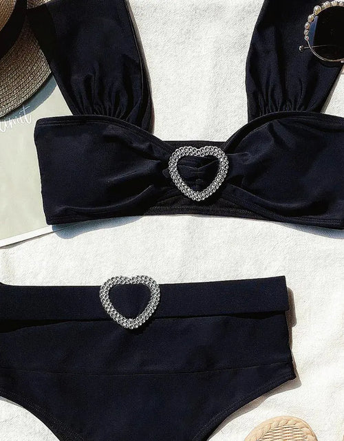 Load image into Gallery viewer, 2020 New Women&#39;s Solid Color Heart Bikini Swimwear
