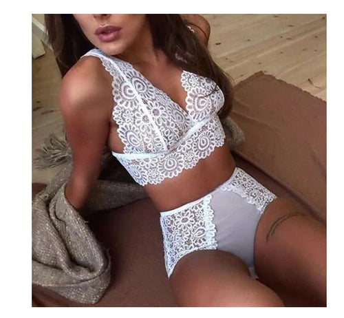 Charger l'image dans la visionneuse de galerie, Ensemble deux pièces, lingerie sexy en dentelle
