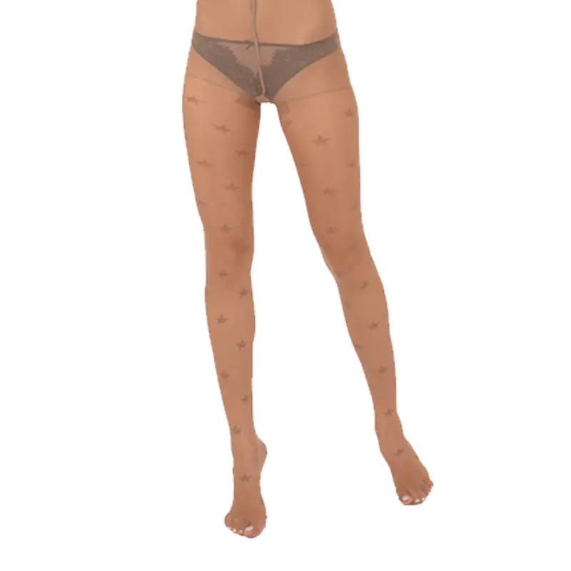 Bas autofixants amincissants en dentelle jacquard 40 deniers